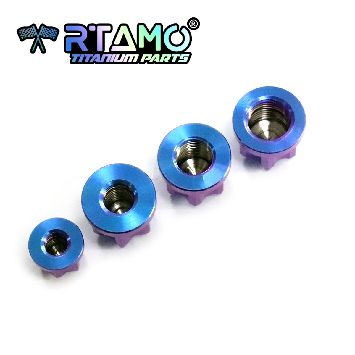 RTAMO Titanium Nuts M6 M7 M8 M10 M12 M14 CNC Closed end Nuts Exhaust Pipe Nut (1PC)