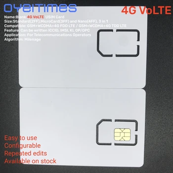 OYEITIMES zapisywalna pusta karta 4G VoLTE ISIM/USIM FDD WCDMA GSM Mini Nano Micro 2FF 3FF 4FF chipa SIM dla operatora telekomunikacyjnego