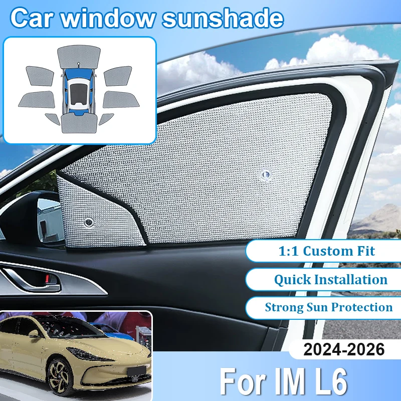 

For IM L6 Body Kit MG IM5 P12L 2024 2025 2026 Car Window Covers Aluminum Foil Sun Shades UV Protector Baffle Auto Accessorios