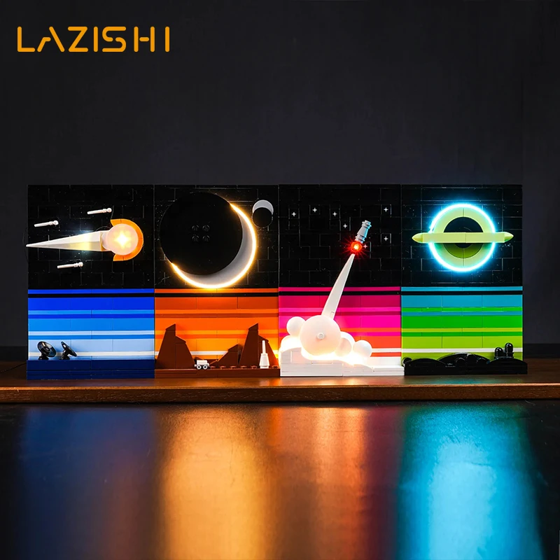 Lazishi-Lumière LED pour idées, 21340 contes de l\'âge de l\'espace, éclairage, jouets de bricolage (modèle non inclus)