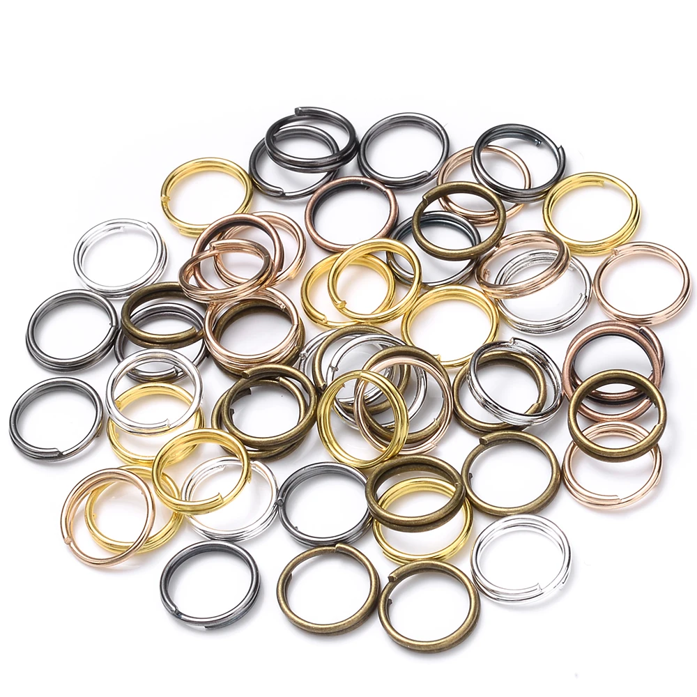 50-200pcs Key Holder Open Jump Rings Split Rings Double Loops Circle 4-20mm Keychain Ring Connectors for Jewelry Making Wholesal