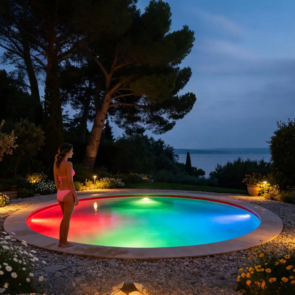 Solar Swimming Pool Lights Solar Swimming Pool Light with Remote Ip68 Waterproof Led Lamp Solar Powered Submersible Inground
