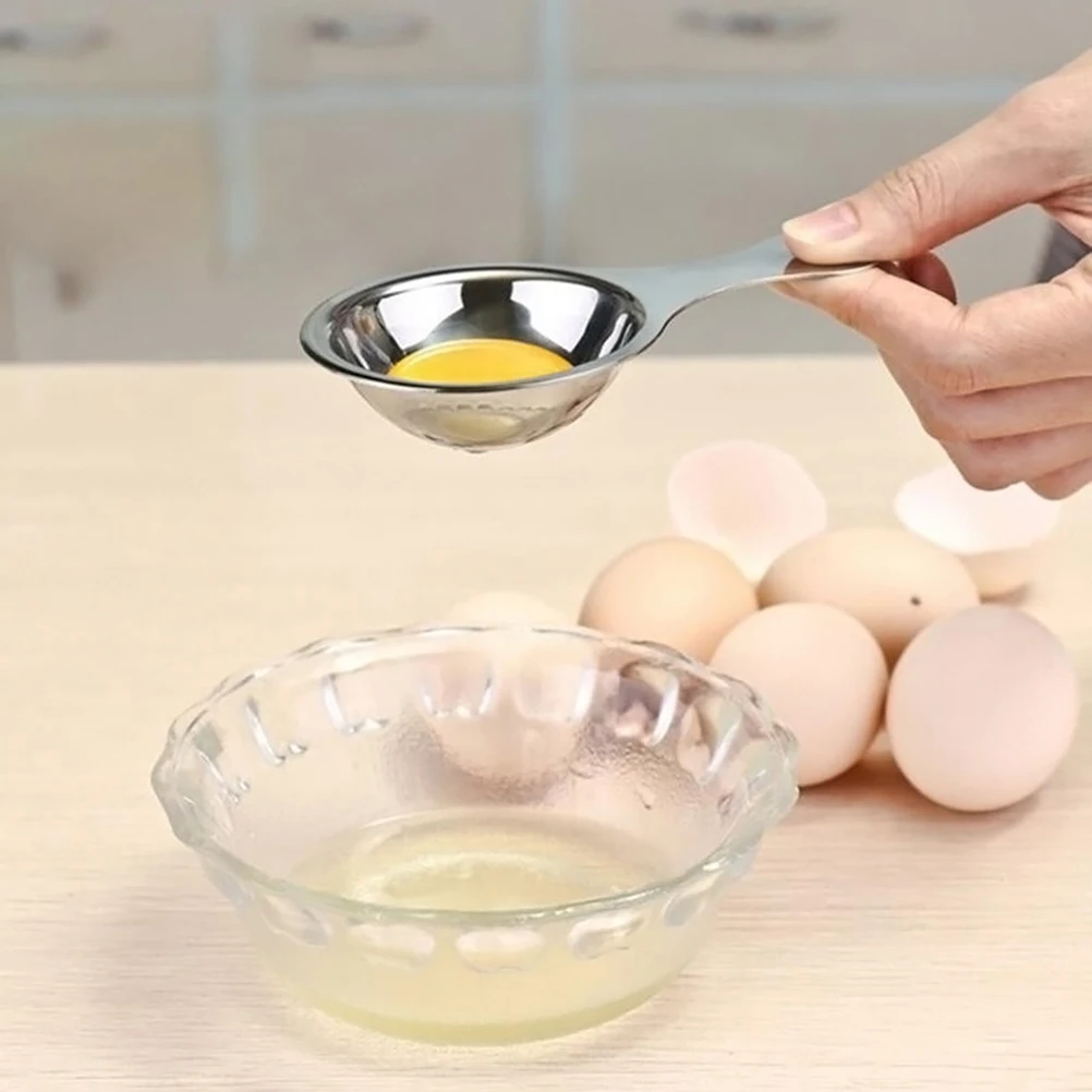 

304 Stainless Steel Egg Separator No Yolk Breaks Mirror Polished Non-Stick Easy Clean Kitchen Tool For Cooking Baking White Yolk