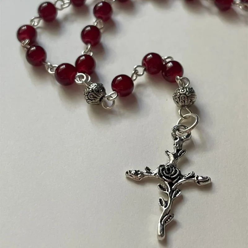 Petals Thorns Rosary cross keychain Personalized Rosary