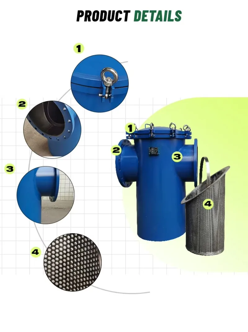 New DN80 Basket Filter Industrial Pipeline Filter