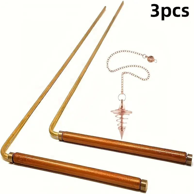 

99.9% Copper Detector Kit with 1 Copper Pendulums - Divination Rods with Box, Find Energy Or Hidden Objects