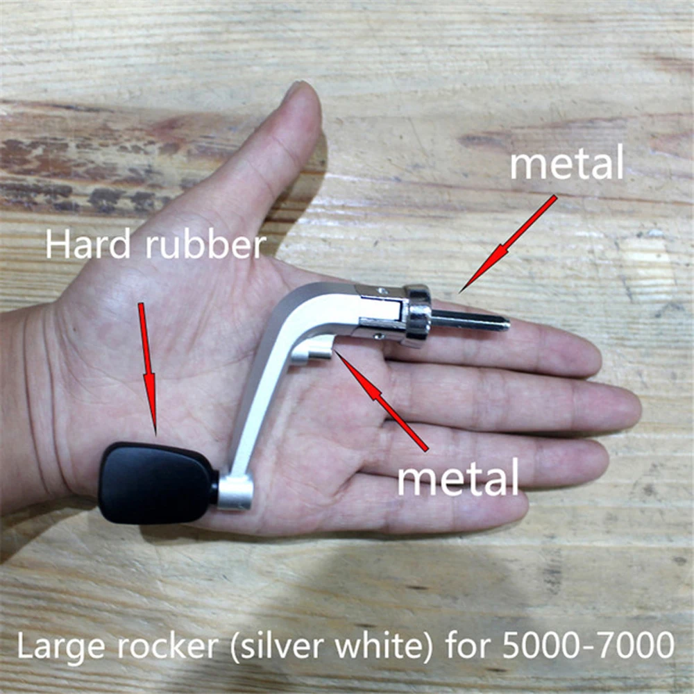 

Durable Replacement Rotatable Grip Knob 7000 Wheel Plastic Fishing Reel Handle Fishing Reels Spinning Reel Crank Metal