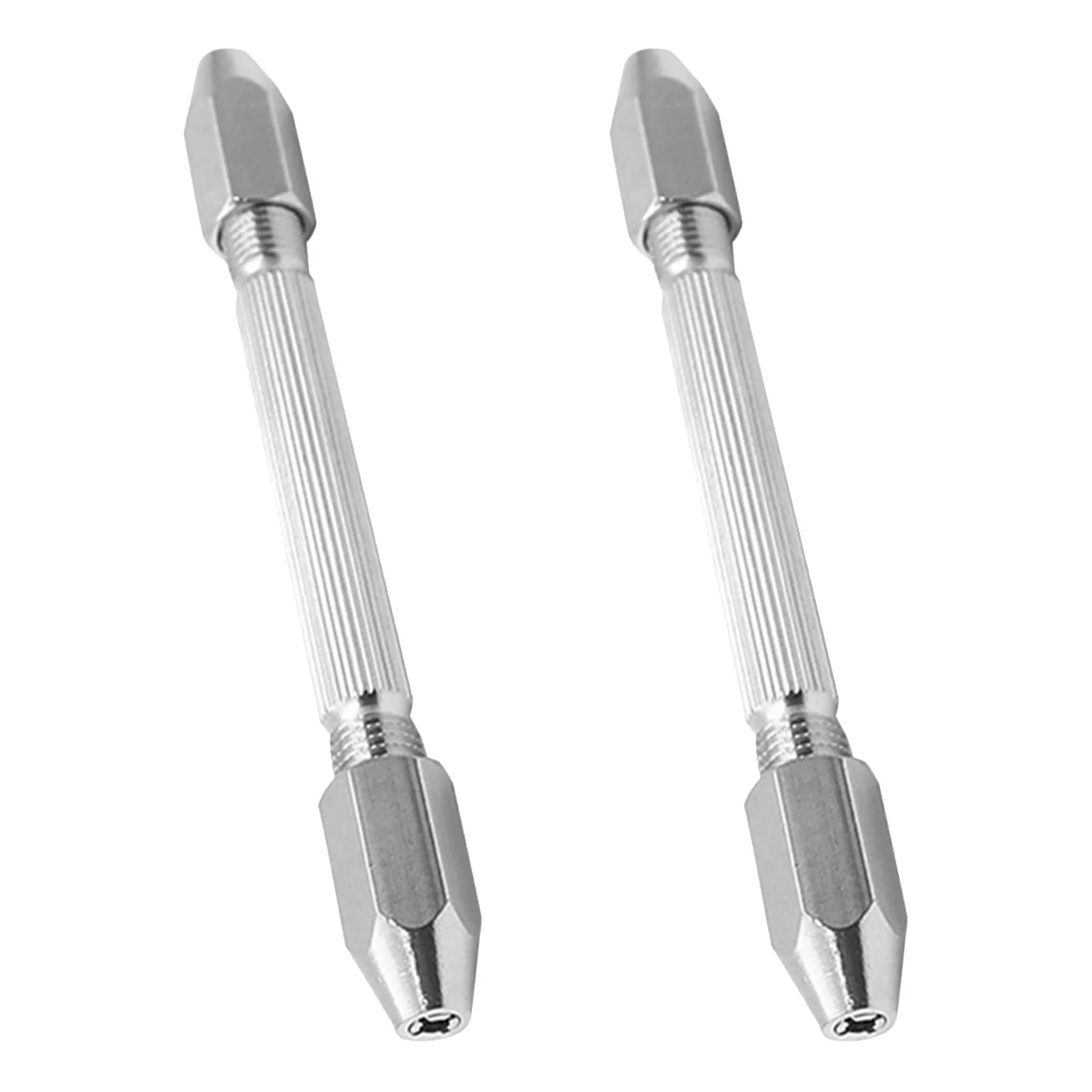 2Pcs Hexagonal Double Head Pin Vise Hand Twisted Drill High Strength Brass Watch Repair Tool Mini Drill Bit Holder Precision