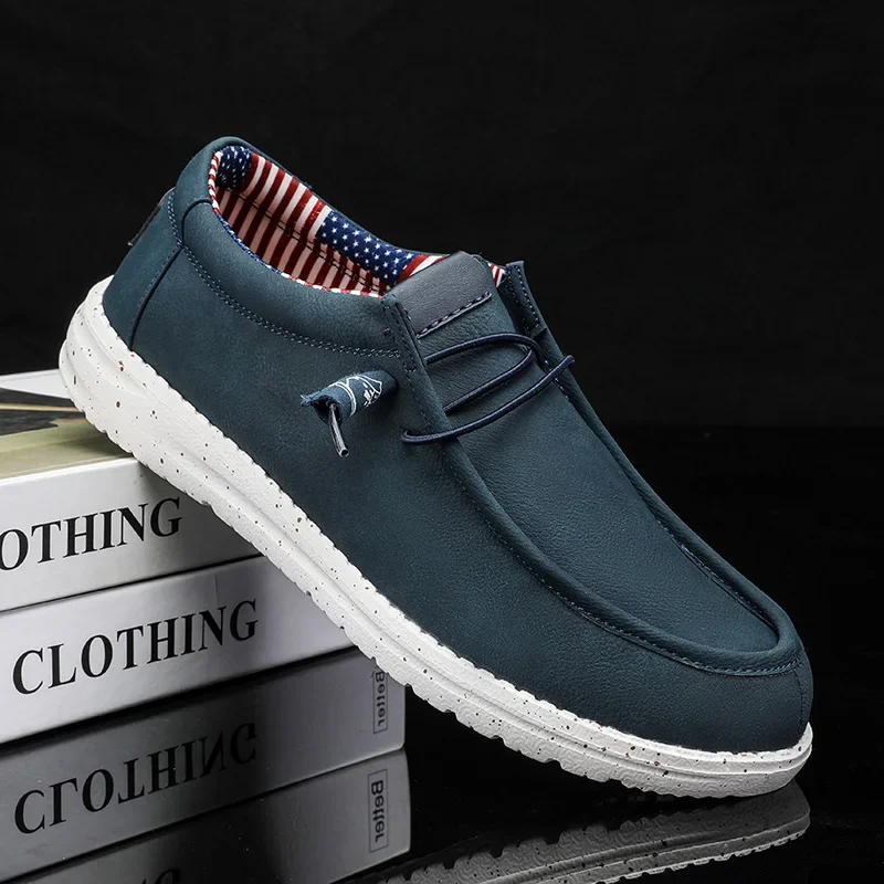 Plus Size 40-48 Men's Casual Shoes Flat Outdoor Mens Sneakers Lightweight Boat Shoes Driving Loafers Breathable Men Canvas Shoes