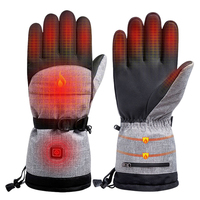 1Pair Heated Gloves Thermal Electric Winter Heating Gloves 5000mAh Battery Waterproof for Outdoor Climbing Hiking Skiing Cycling