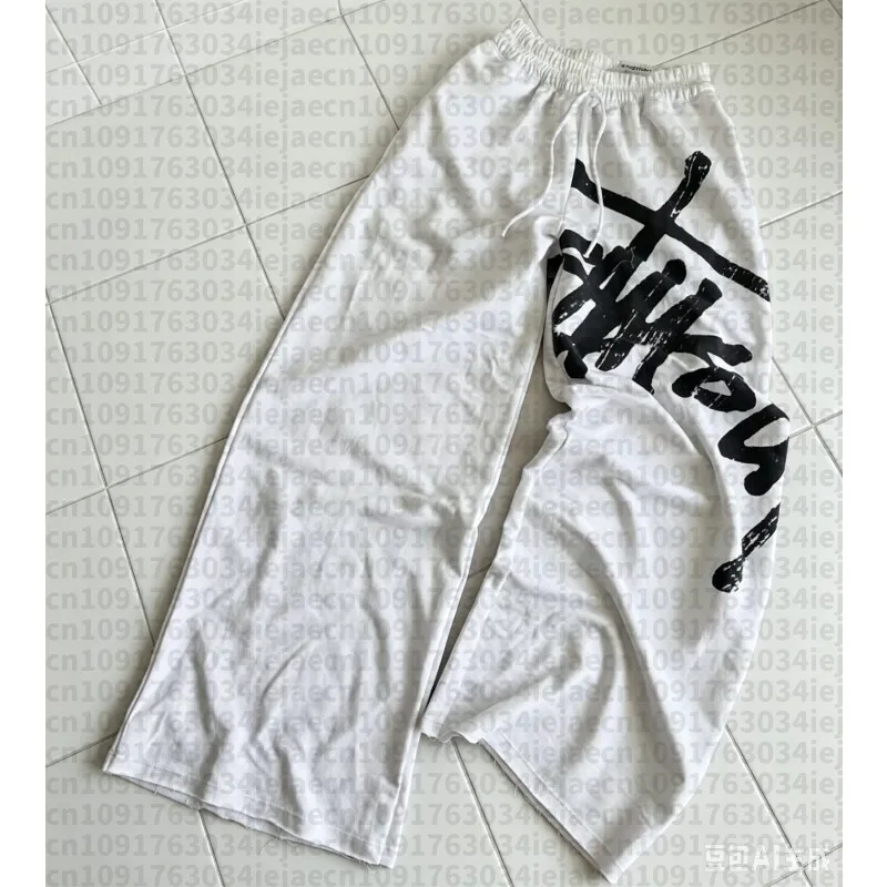 2026 Loose American Retro Kordelzug-Sporthose Weites Bein Tanzhose Unisex Freizeithose Polyester-Stoff für Erwachsene und Kinder