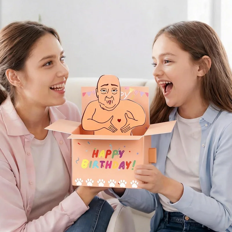 3D-Pop-Up-Geburtstagskarte mit „Happy Birthday“, handgefertigte Einladungsgrußkarte aus Papier für Geburtstagsfeier, Hochzeit, Dekorationszubehör – Detail 1