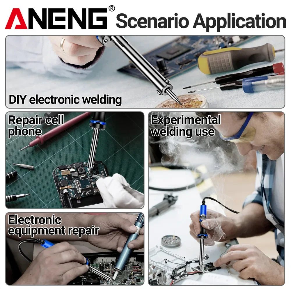 ANENG SL401 saldatore elettrico 30/40/60W US/EU Plug Tester Tin Tips riparazione strumenti di saldatura rilavorazione Header Tool stazione di