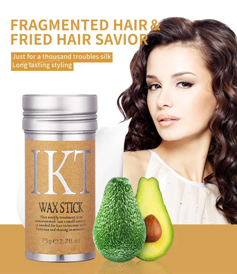 

Профессиональный воск для укладки, помада против вьющихся волос, разглаживающая сломанная часть волос, грязевая грязь, контроль волос, восковой стержень для натуральных париков, новинка