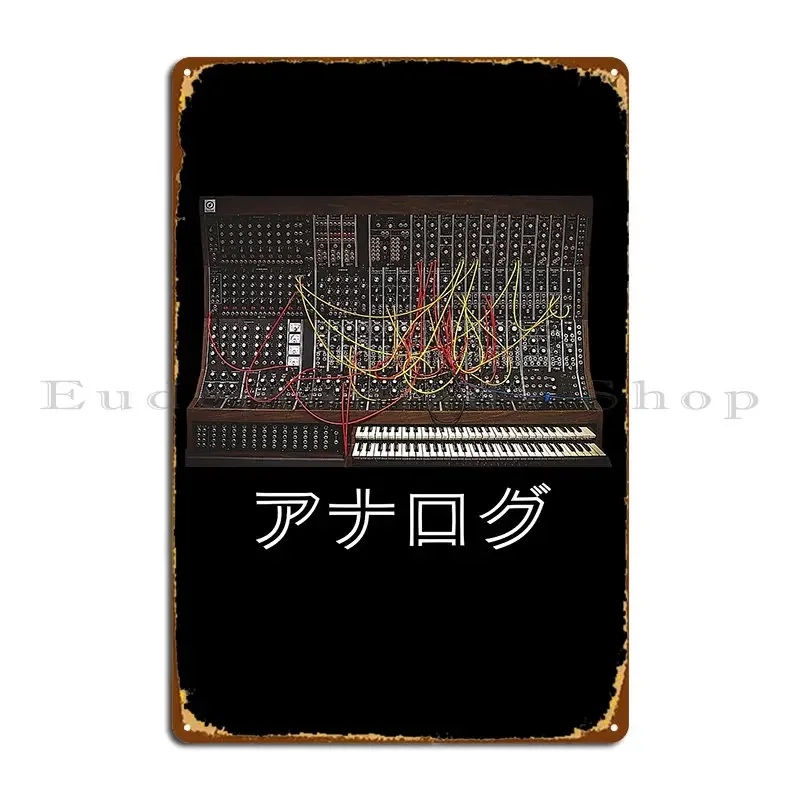 Vintage Analog-Synthesizer Japanische Analog-Metallschilder Club Bar Charakter Party Wandbild Wohnzimmer Blechschild Poster
