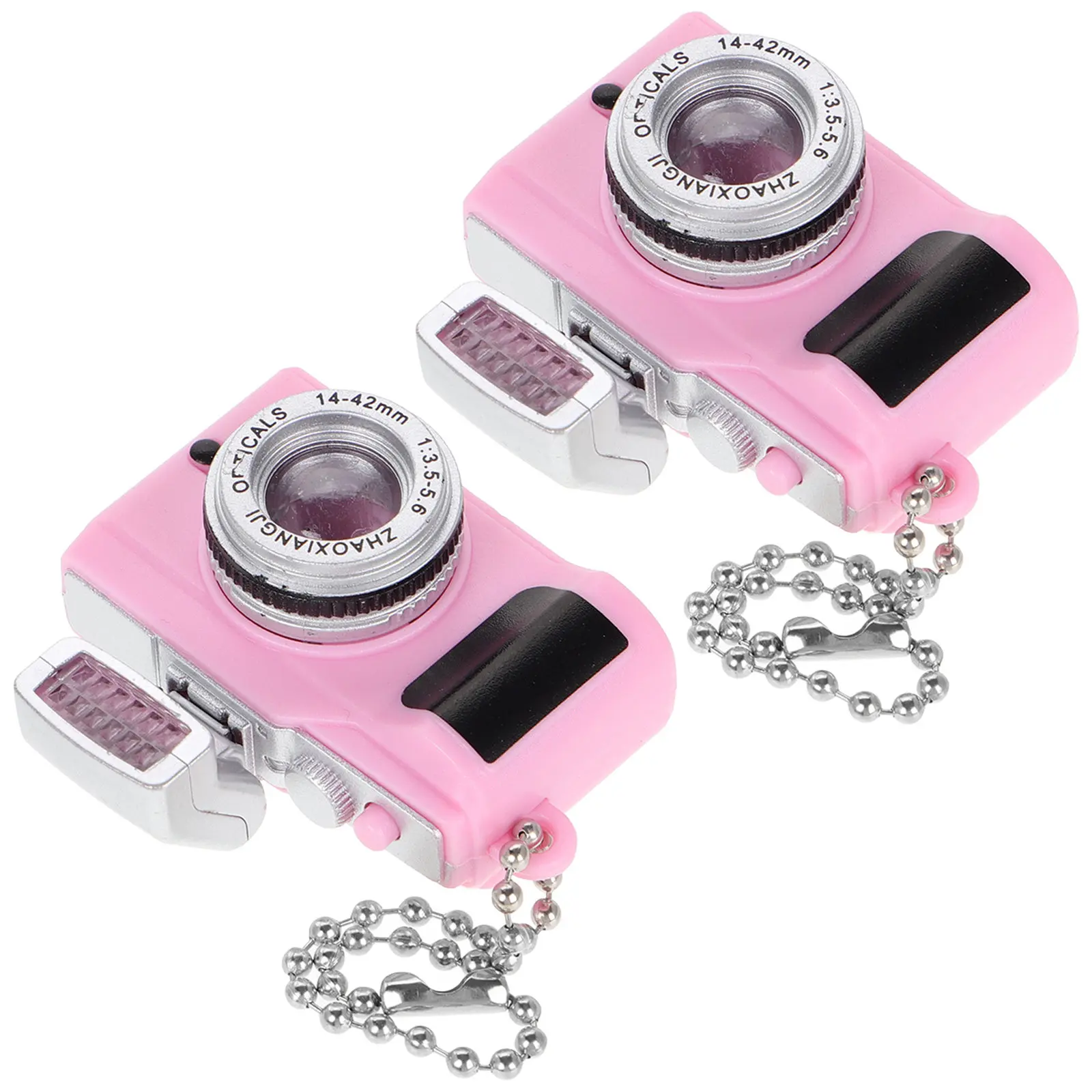 

2Pcs Mini Camera Keychains Light Up Sound Cute Camera Charms Backpack Keychain Kids Party Favor Accessories Novelty Small Bag