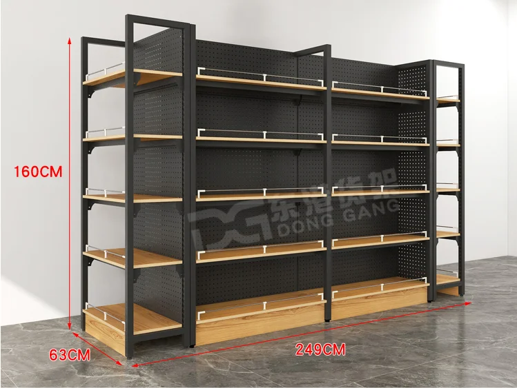 Supermarket, convenience store, snack shelf, alcohol and tobacco department store, multi-layer display shelf, double-sided shelf