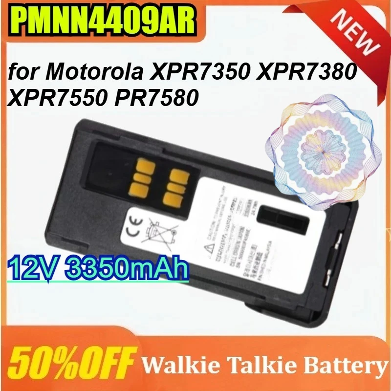 

PMNN4409AR for Motorola XPR7350 XPR7380 XPR7550 XPR7580 12V 3350mAh Li-ion Walkie-talkie Battery with Type-C Charging Port
