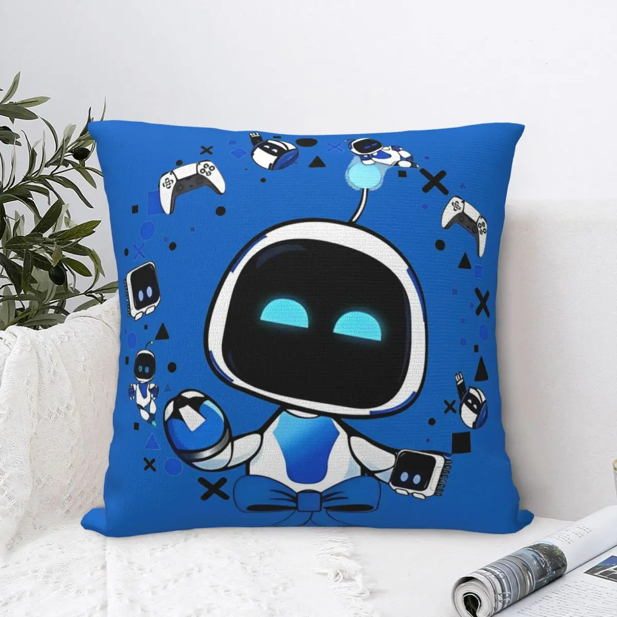 Astrobot Cartoon Game Pillow Cases Astros Playroom Cushion Covers Novelty Zipper Decorative Pillowcase for Sofa 18