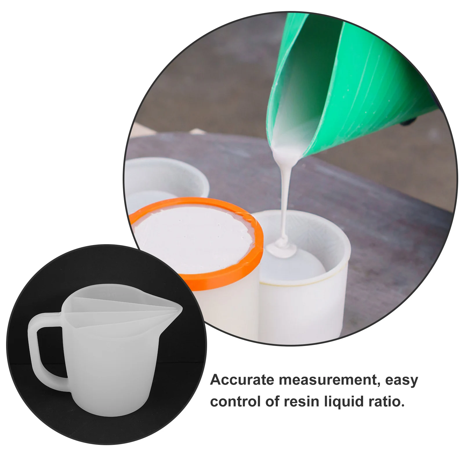 

Silicone Pouring Cup 4-Compartment Split Design Flexible Paint Mixing Cup Precise Pouring for Resin Epoxy Fluid Art Painting