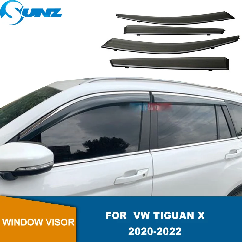 Door Visor For VW Tiguan X 2020 2021 2022 Side Window Deflectors Window Visor Vent Shade Sun Rain Deflector Guards SUNZ