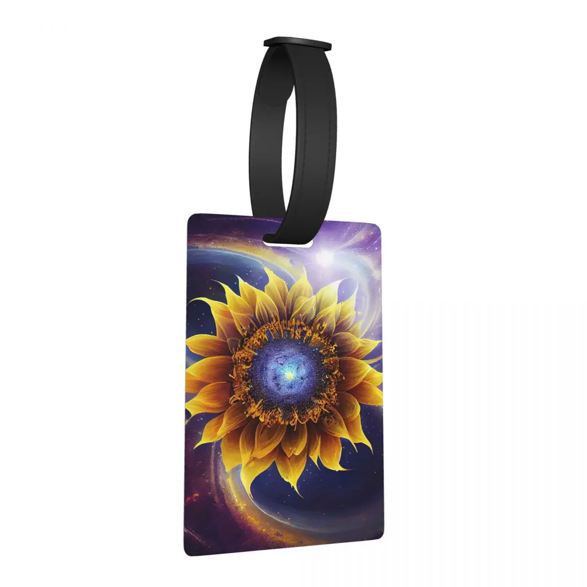 

Багажные бирки с космическими подсолнухами, аксессуары для чемодана, дорожная портативная бирка для багажа, держатель этикетки, идентификационное имя, адрес