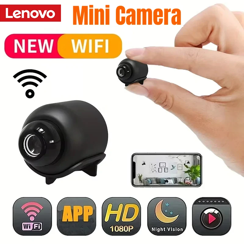 Kamera bezpieczeństwa Lenovo HD Bezprzewodowa Detekcja Ruchu Ultra-mała Noktowizor Niania Elektroniczna Mini Kamera Smart Home