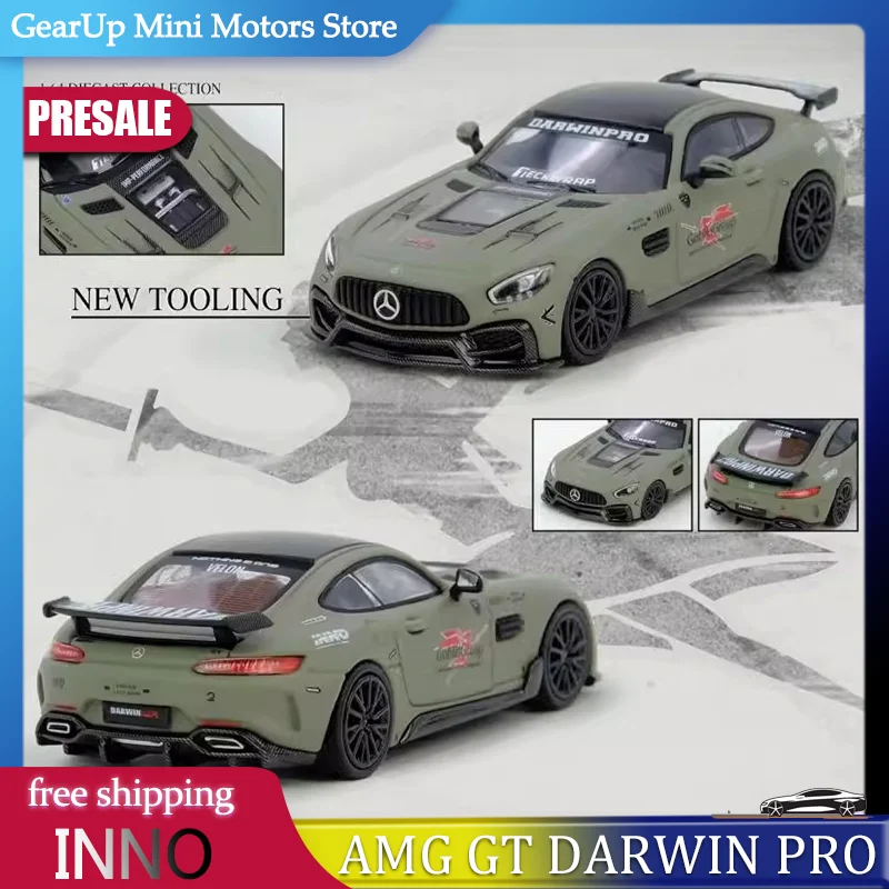 

New Presale Inno 1:64 Darwinpro Benz Amg Gt Alloy Miniature Diecast Model Amg Gt Modified Car Model Toys Kids Ornament Gift