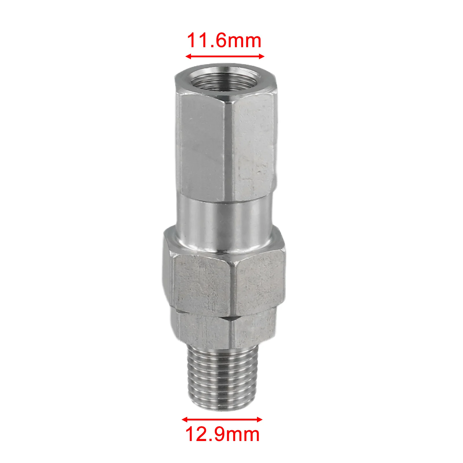 غسالة الضغط من الفولاذ المقاوم للصدأ، دوران 360 درجة، سهل التوصيل، خيط ذكر لتجربة اتصال الخرطوم #5