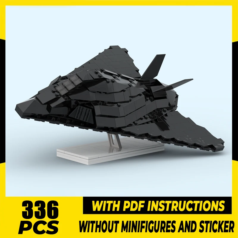 Moc Building Blocks Military Series F-117 Nighthawk Model Technology Fighter Bricks DIY Assembly Jet Aircraft Toys  Gifts