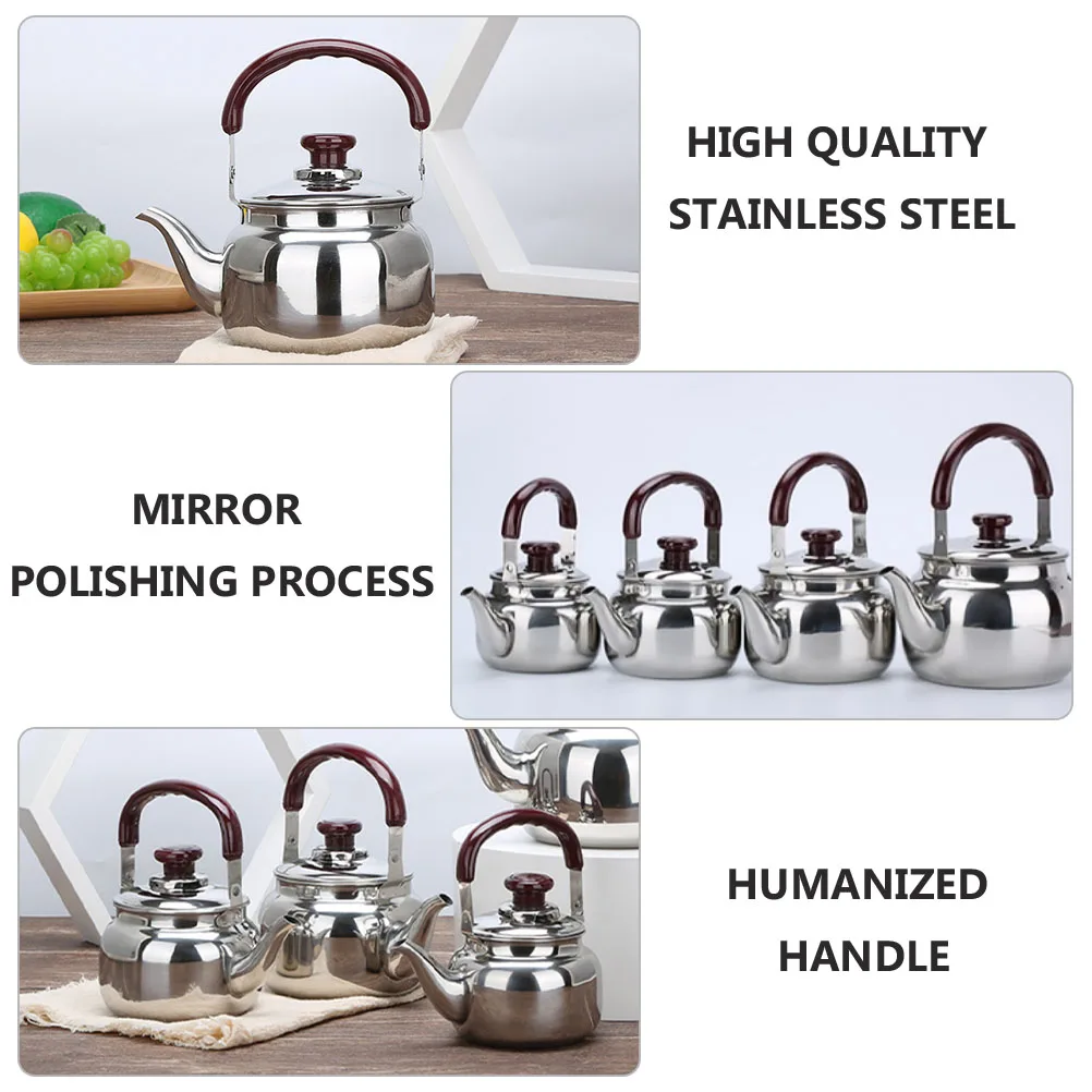 

Stainless Steel Tea Kettle 0.75L Flat Bottom Boiling Kettle Practical Teapot for Family Use Stainless Steel Teapot