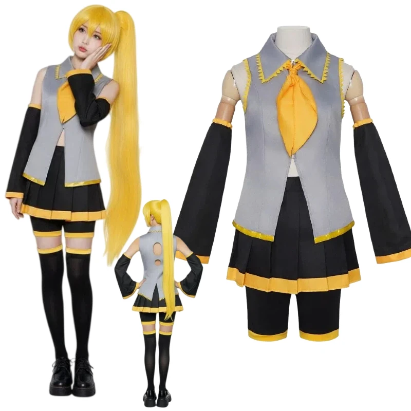 

Anime Smith Cosplay Hioka Costume Virtual Character Cos Gray Top Black Skirt School Uniform JK Role Play Outfit for Women