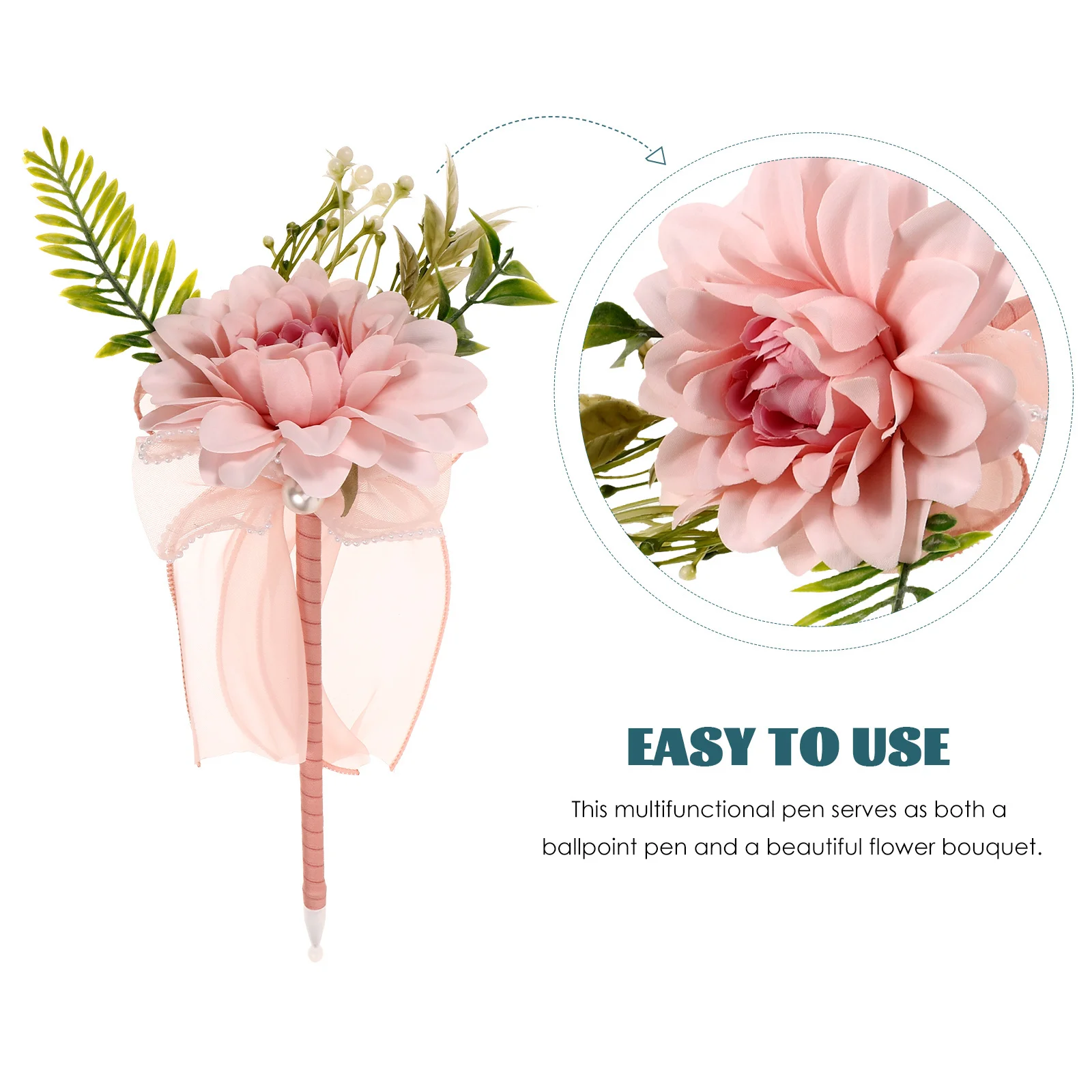 

Simulation Flower Bouquet Pen Mother's Day Gift Realistic Decorative Ballpoint Pen Long Handle Design Flower Pens