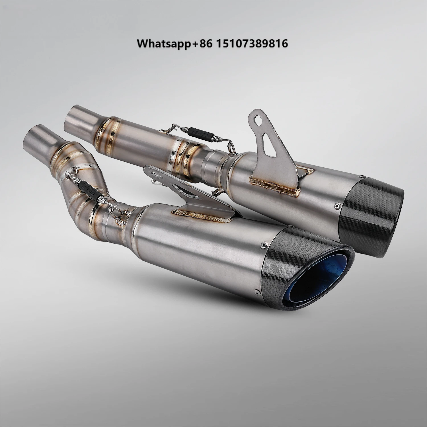 

Slip on Ninja Z1000 Z 1000 SX 2010-2021 Motorcycle Exhaust Titanium Alloy Carbon Fiber Muffler Connect Mid Pipe