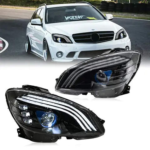 Headlights for Mercedes Benz C-Class 2008-2011 Sedan W204 C300 C350 C63 AMG