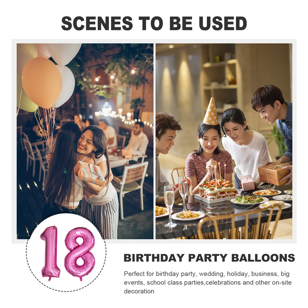 

Inch Number 18th Jumbo Foil Balloon Party Decoration Birthday Anniversary Photo Props Party Supplies Number Balloons