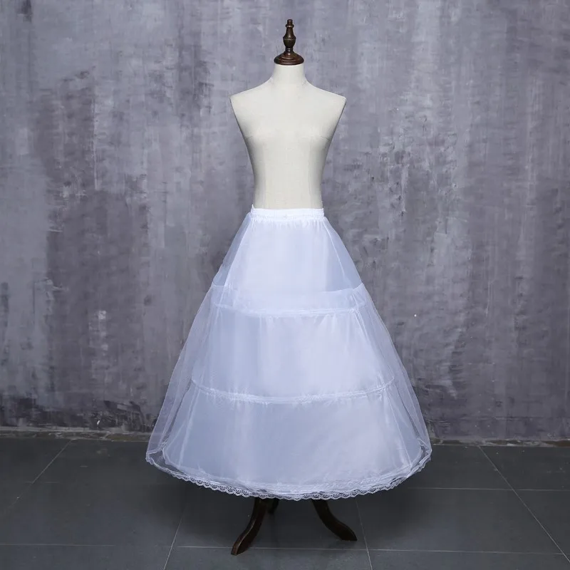 Hot Sale 3 Hoops Wedding Petticoat Crinoline Slip Bridal Underskirt In Stock High Quality