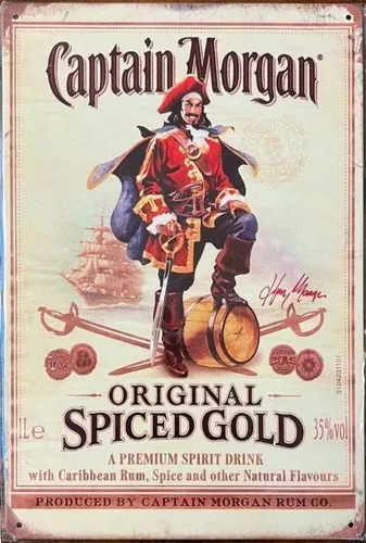 Captain Original Gewürzter Rum Neuartiges Metallschild; NEU!