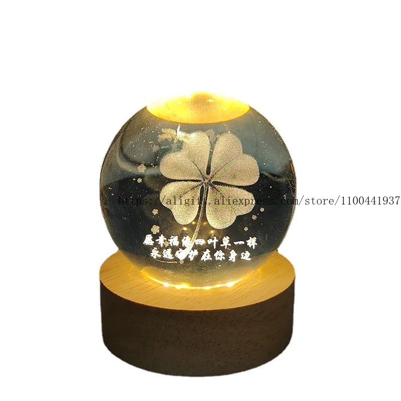 

Креативный подарок 3D лазерная гравировка с подсветкой хрустальный шар ночник ремесленное украшение для подарка на день рождения эстетический декор комнаты