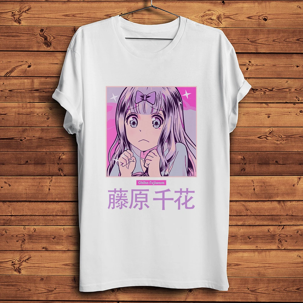 Chika Fujiwara Kaguya Love Is War, забавная аниме-футболка Waifu, повседневная футболка с коротким рукавом, футболка унисекс отаку манга, дышащий принт