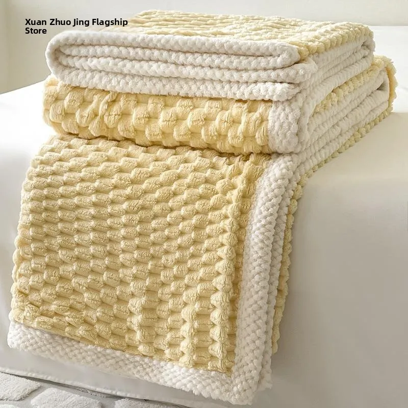 

Утолщенное фланелевое флисовое одеяло с вышивкой, коралловый вельвет, зимнее одеяло для сна, офисное одеяло из молочного вельвета, теплое уютное одеяло