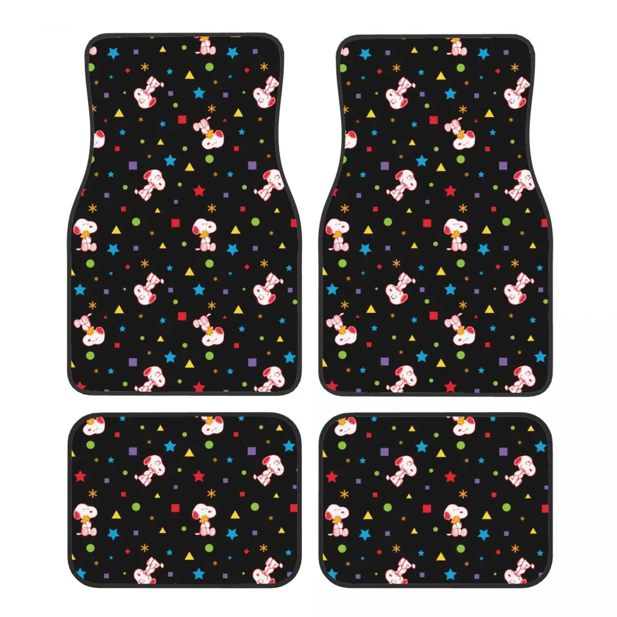 

Cute Cartoon Snoopy Universal Fit Car Floor Mats Durable Car Carpet Mat Set of 4pcs with Anti-Slip Backing Fit for SUV Vans