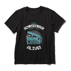 Coolmind U0159-T2 100% Cotton Shcrodinger'S Cat Print Men T Shirt Cool Exclusive Graphic Men Tshirt O-Neck  Unisex Tee Shirt
