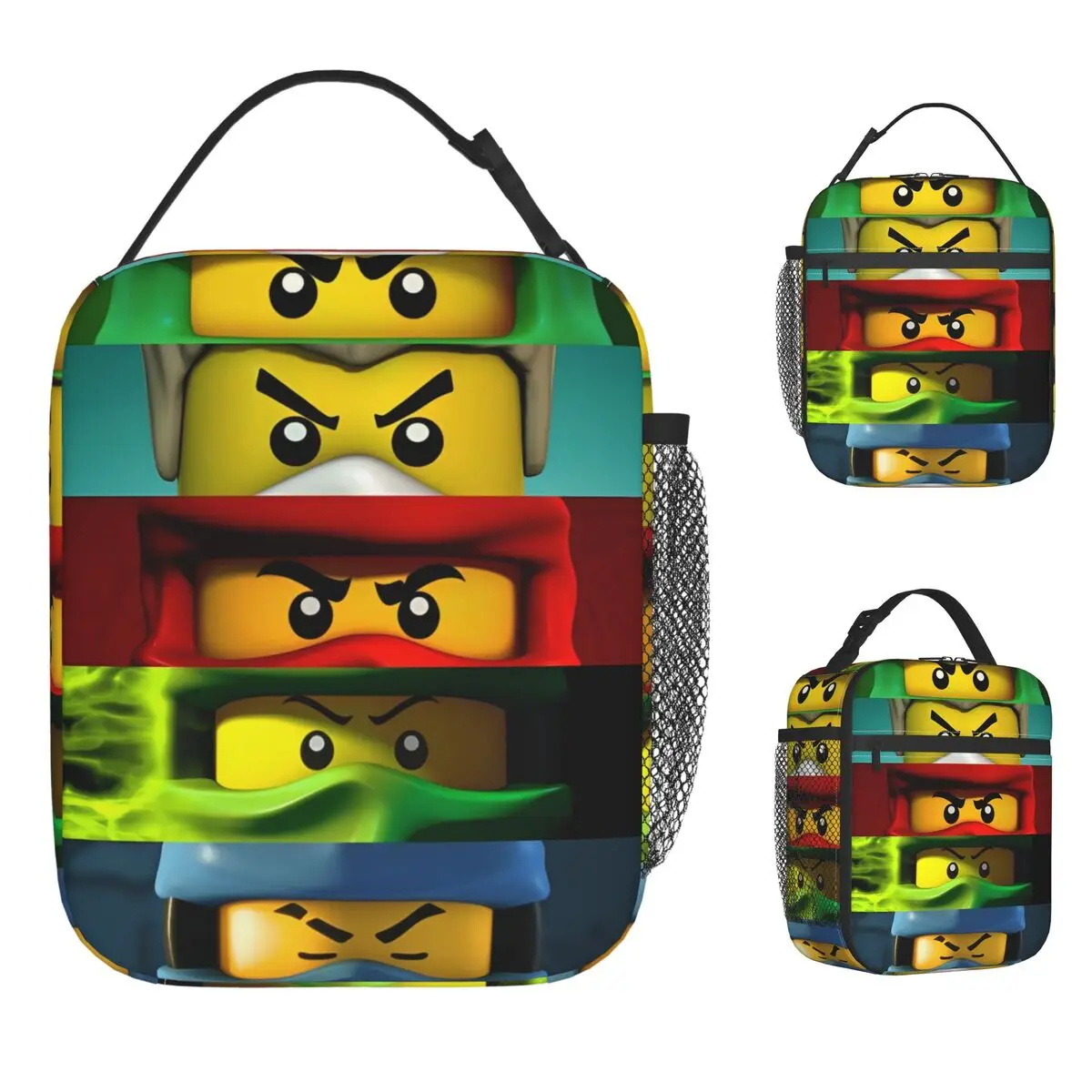 

Изолированная сумка для обеда N-Ninjagos Термосумка Контейнер для еды Портативный ланч-бокс Tote Сумки для еды Работа Путешествия