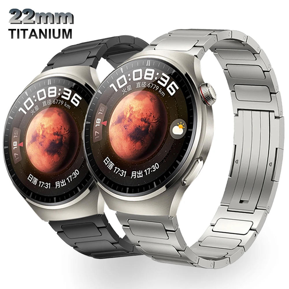 

Титановый Роскошный деловой ремешок для HUAWEI WATCH 4 PRO Ultimate GT3 42 46 мм 2e, браслет для Samsung Galaxy Gear S3, ремешок для Seiko