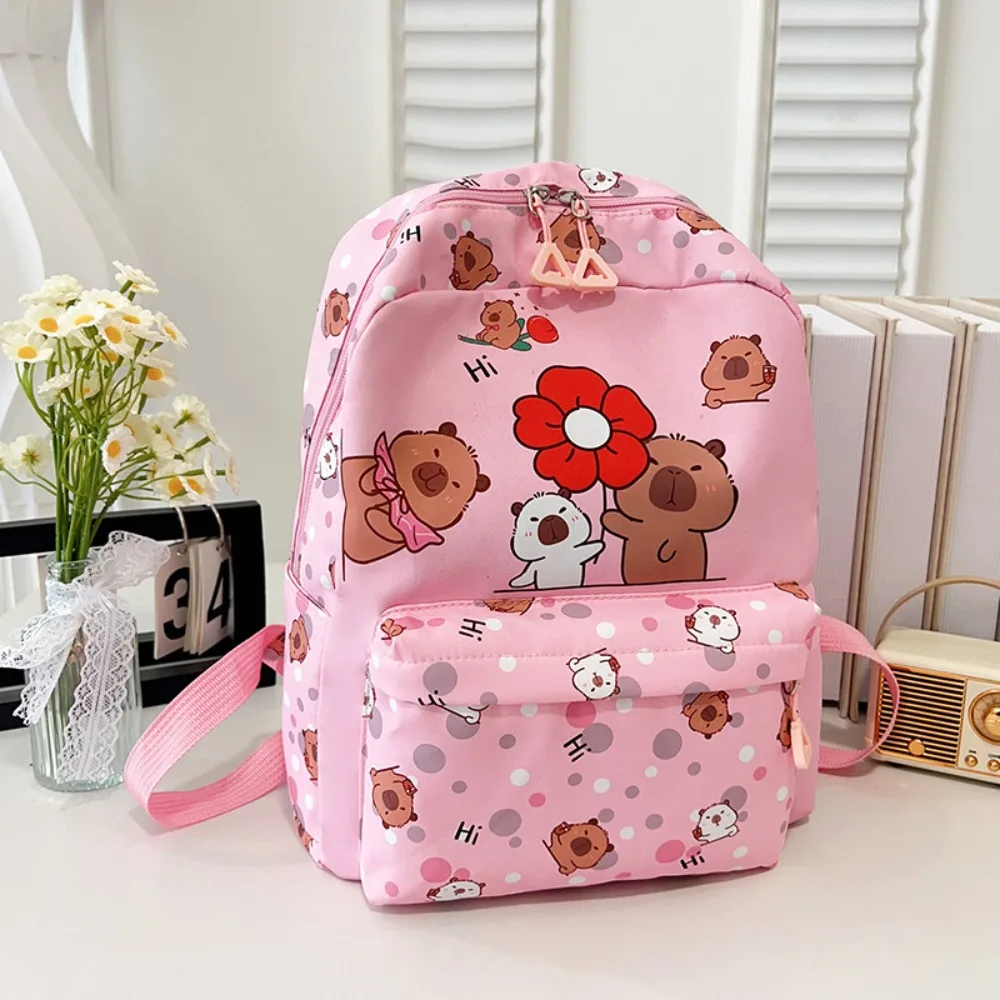 

High Quality Nylon Backpack Capybara Lightweight Shoulders Bag Alleviate Burden Large Capacity Rucksack School Office