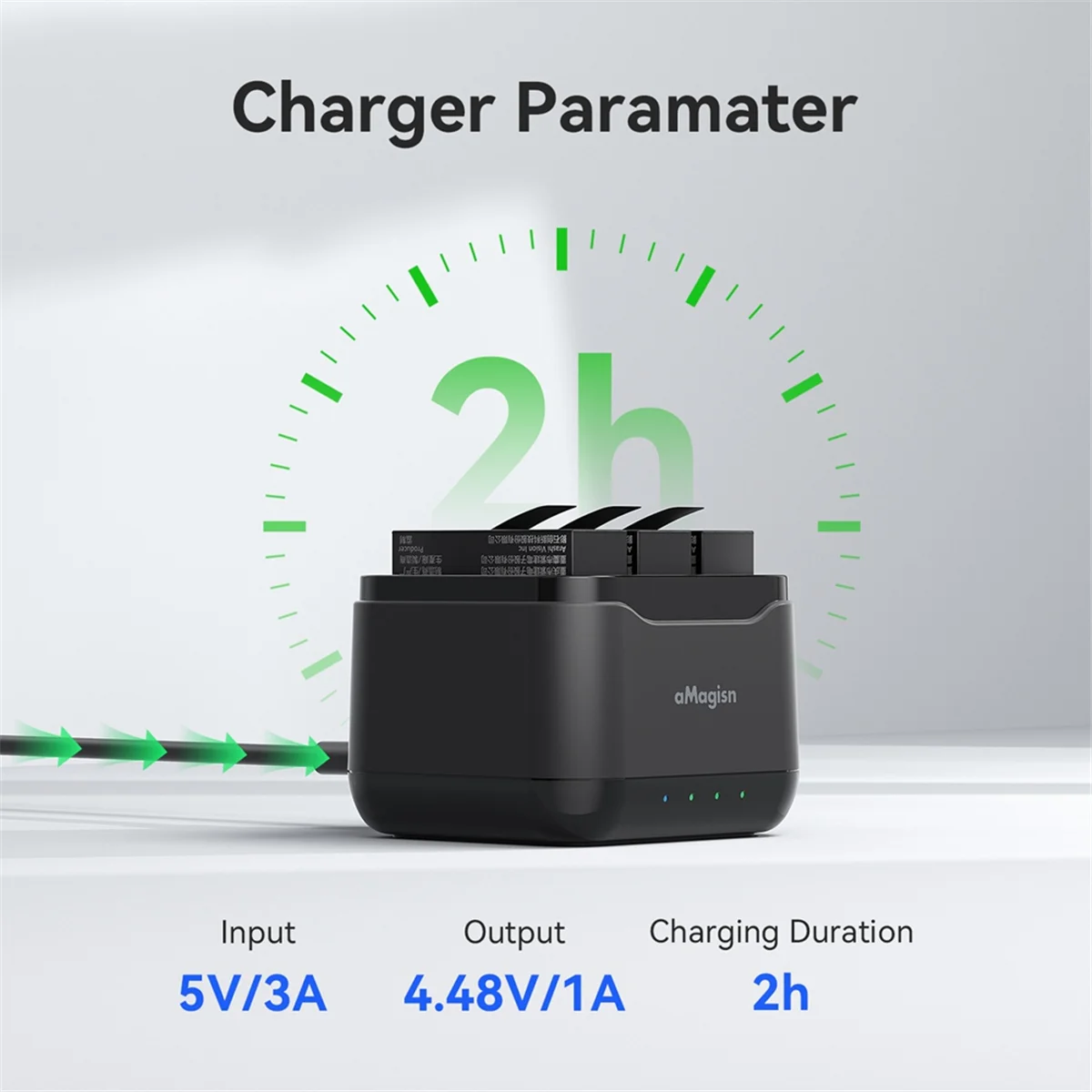 Abgn portátil carregador rápido hub de carregamento de bateria para bateria caixa de carregamento rápido acessórios do carregador