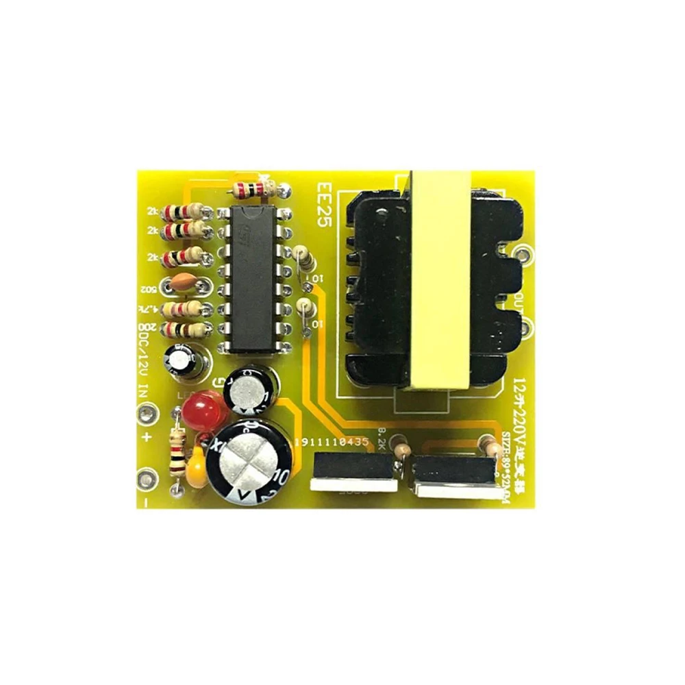 

18KHz-24KHz High Frequency Inverter Driver Board – 12V to 220V DIY Kit, Assembled DC-AC Power Supply for Incandescent Lamps