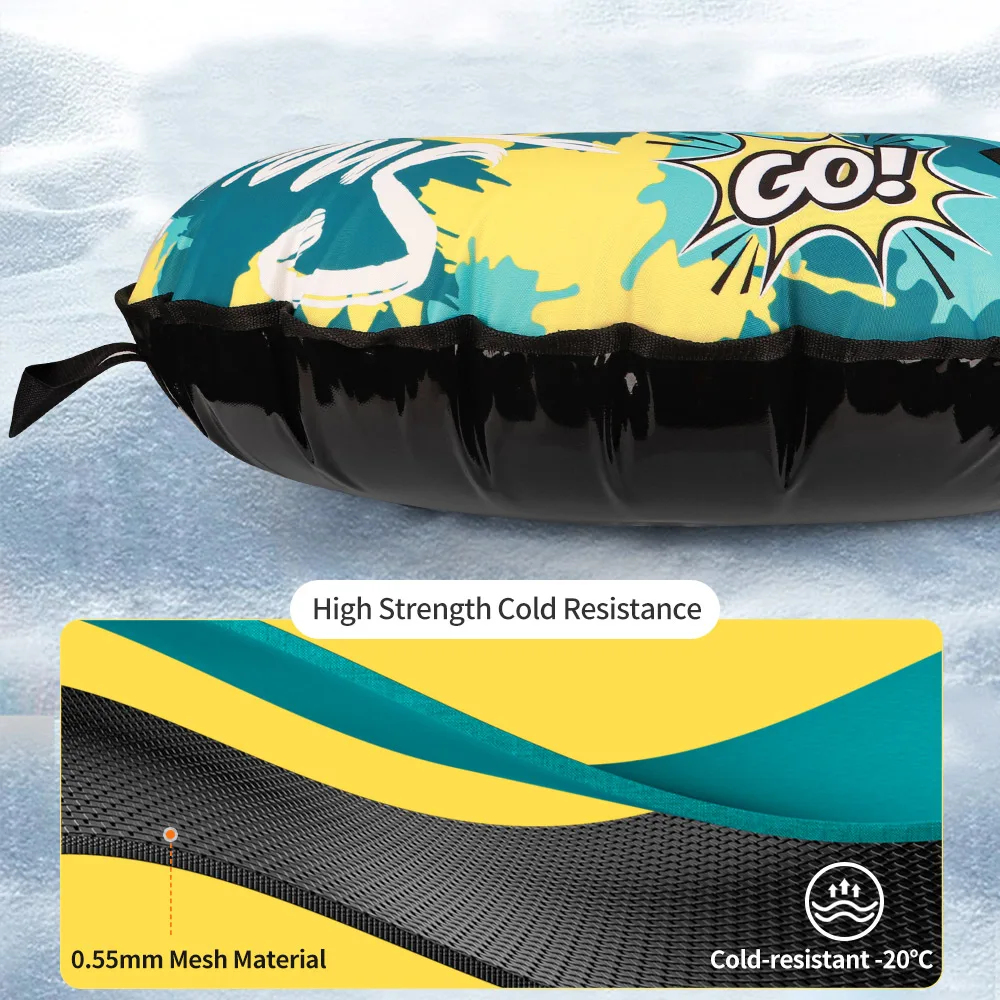 Kenpuaz ترقية جديدة نفخ سلامة أنبوب الثلج الدائرية الشتاء مقاوم للماء رشاقته بولي كلوريد الفينيل أكسفورد غطاء من القماش مقبض القطن اللؤلؤ #6