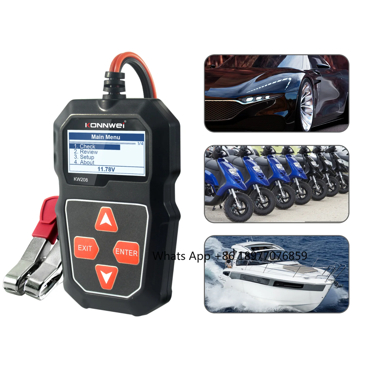 Konnwei Car Battery Tester KW208 For Car Battery Tester 12V Diagnostic Tools Car Measuring OBD2 Tools